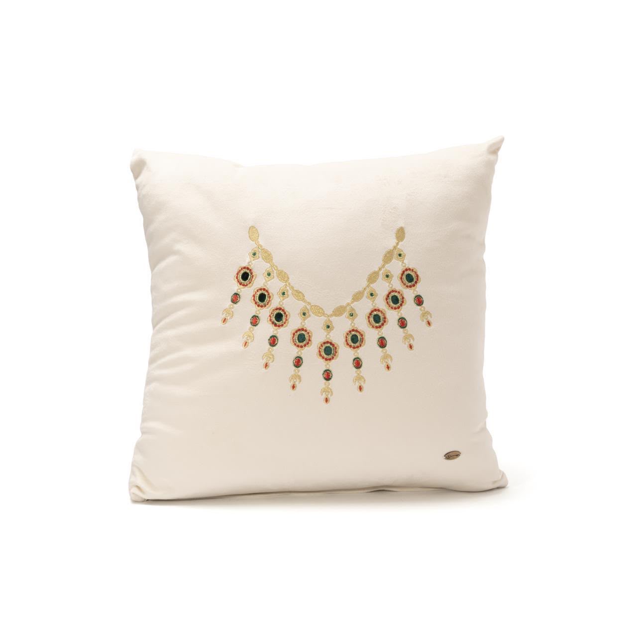 Coussin en Velours Brodé (Collier)
