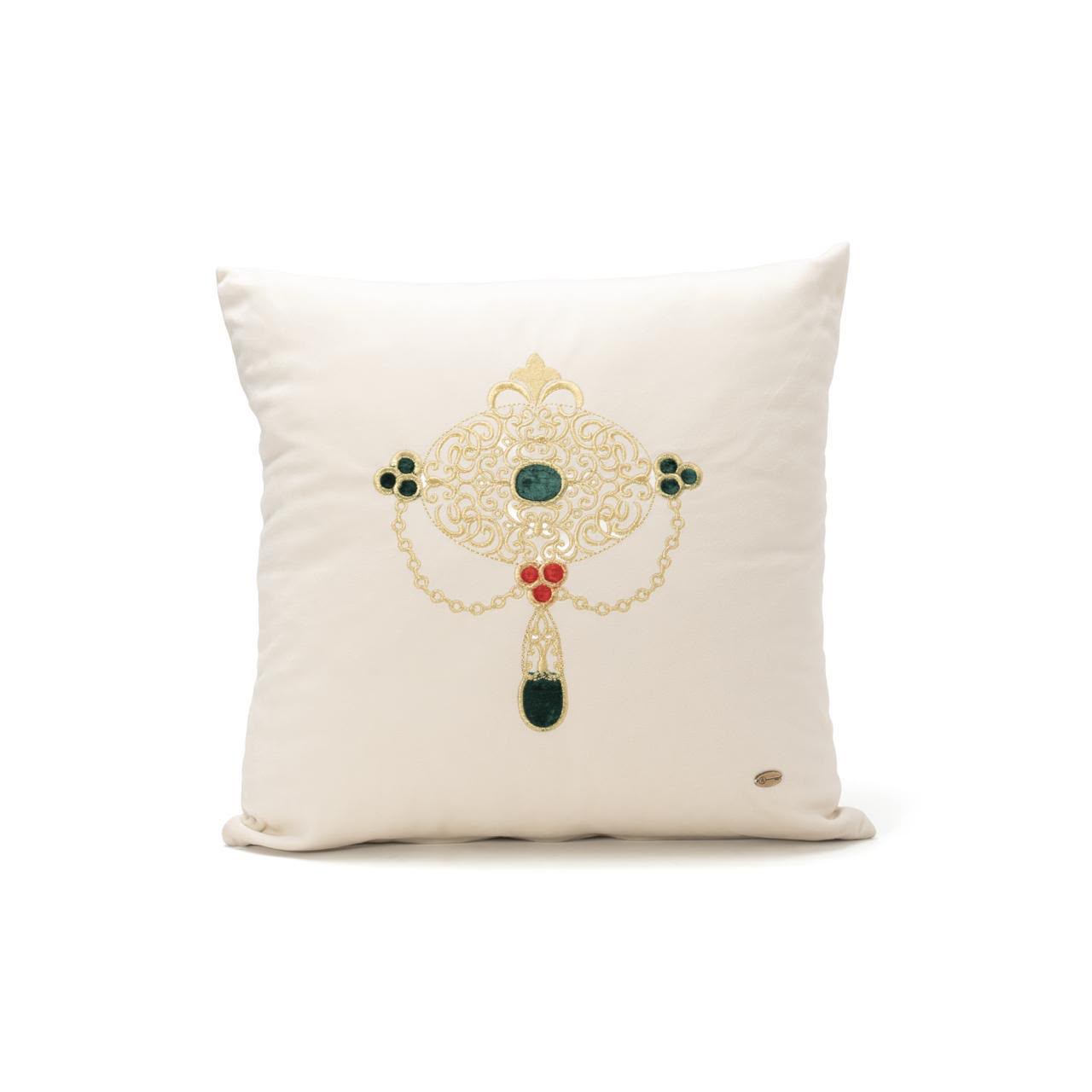 Coussin en Velours Brodé (Broche)