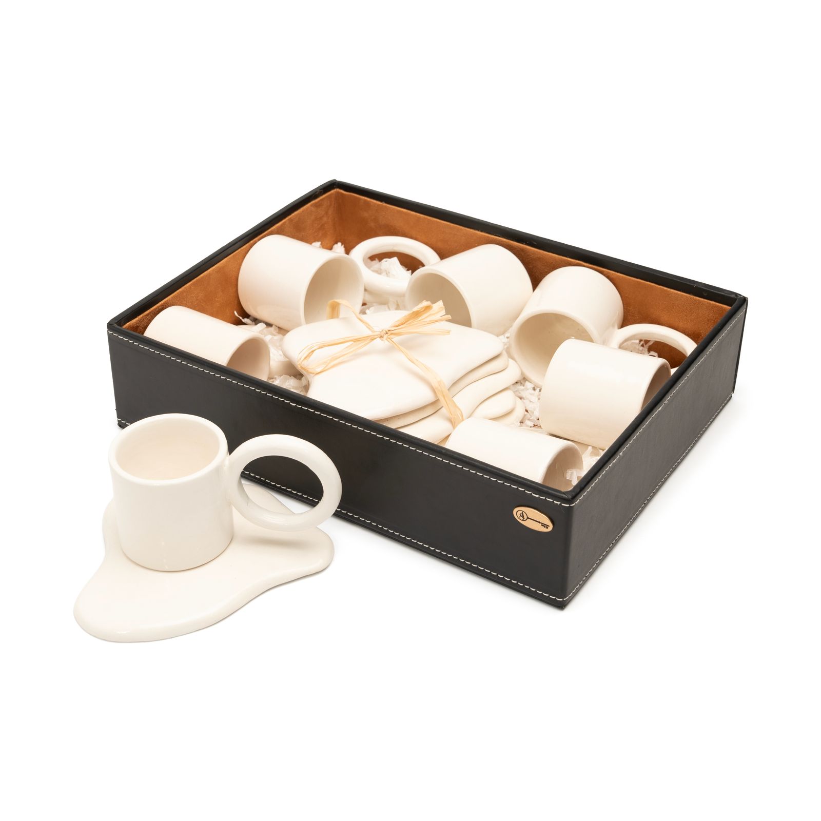 Coffret: 6 tasses et sous tasses désign
