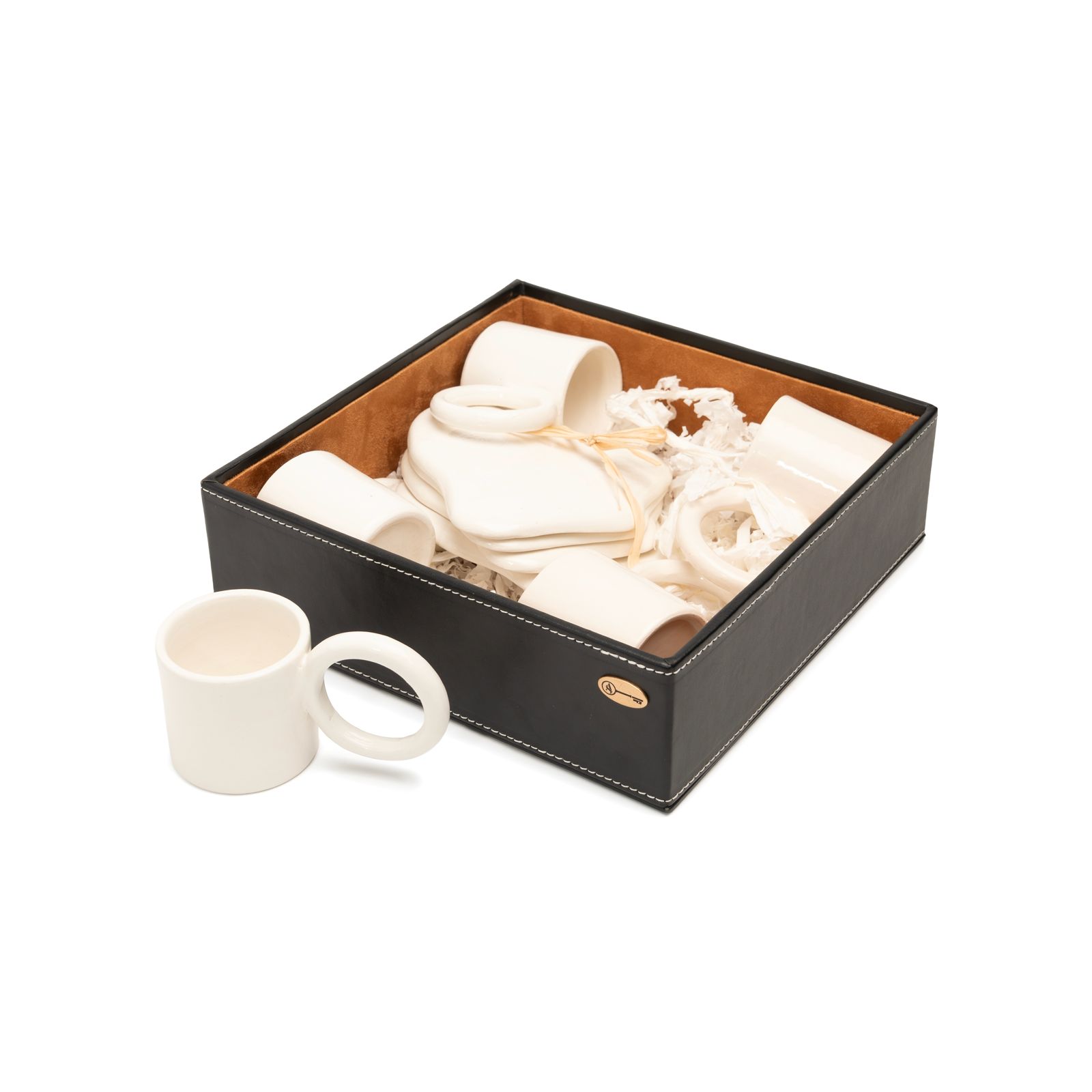 Coffret: 4 tasses et sous tasses design - Image 2