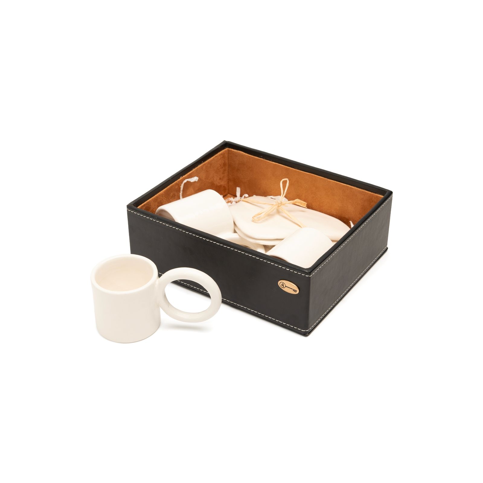 Coffret: 2 tasses et sous tasses désign - Image 2