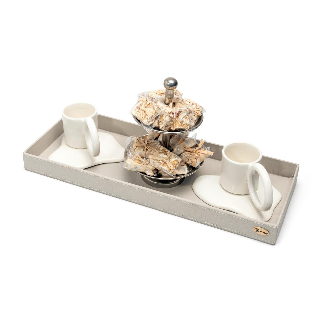 Plateau Pause Café Avec Serviteur Nougat