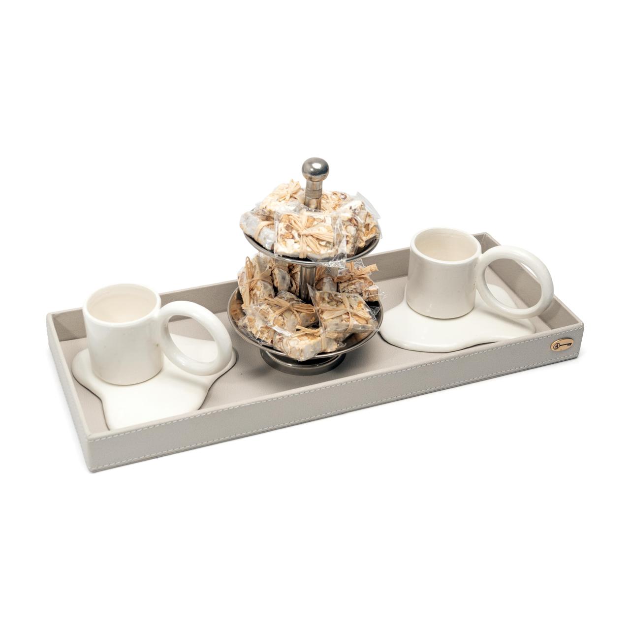 Plateau Pause Café Avec Serviteur Nougat - Image 1