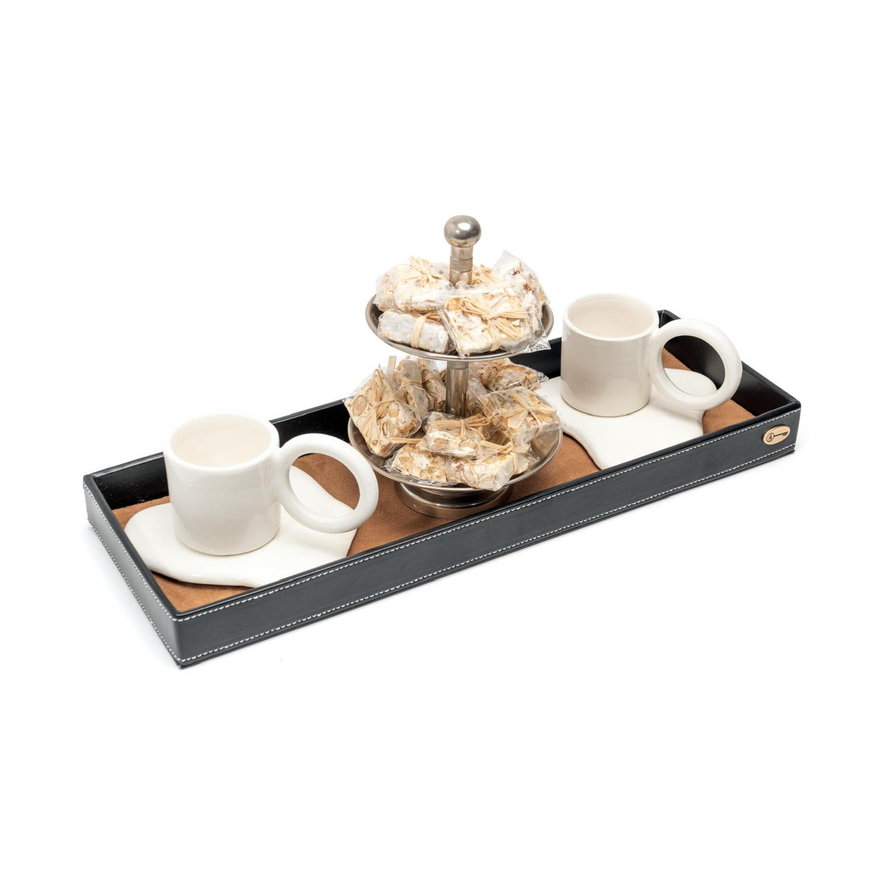 Plateau Pause Café Avec Serviteur Nougat